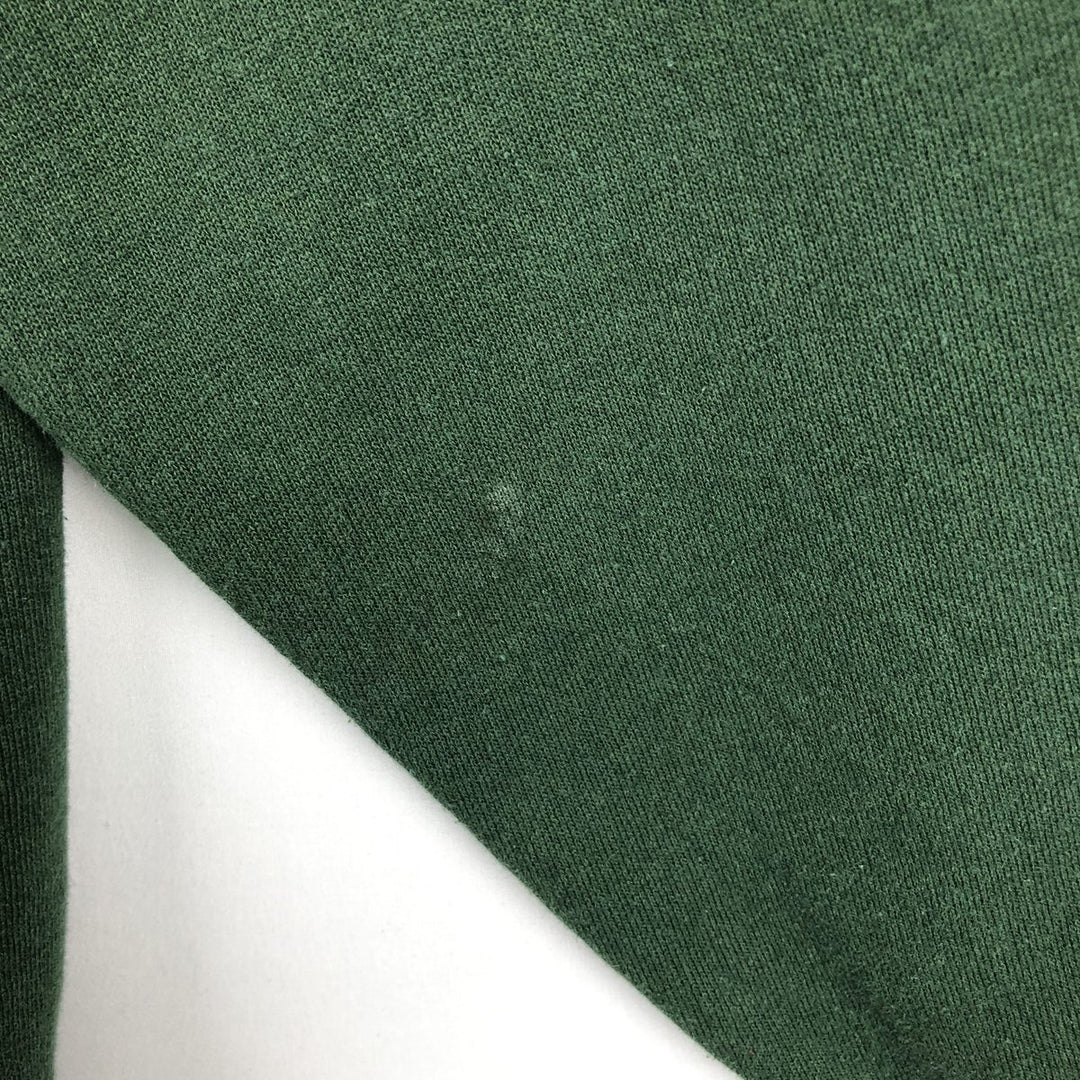 90'S Logo Seven Michigan State University College Sweatshirt, Made in USA, Men's Size L (approx.), Vintage polyester Green type dark green Vintage Second Hand