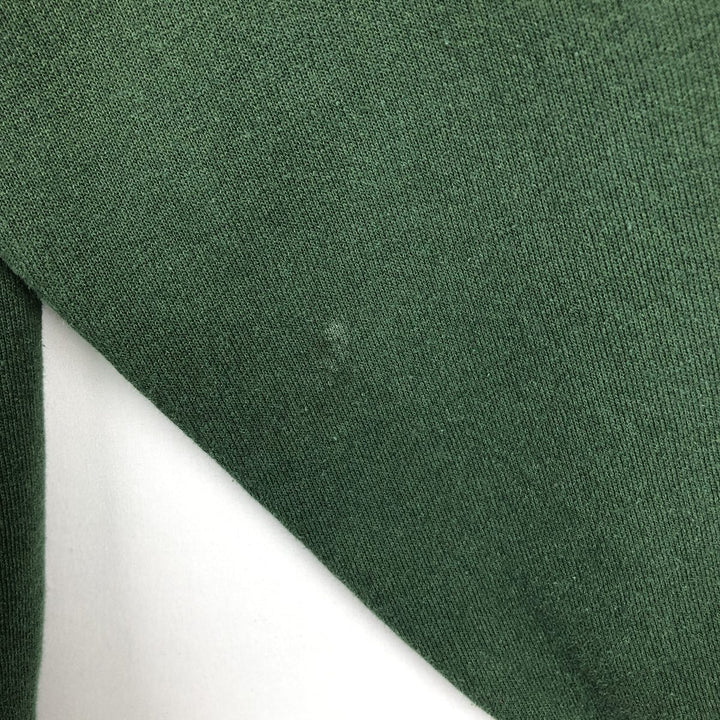 90'S Logo Seven Michigan State University College Sweatshirt, Made in USA, Men's Size L (approx.), Vintage polyester Green type dark green Vintage Second Hand