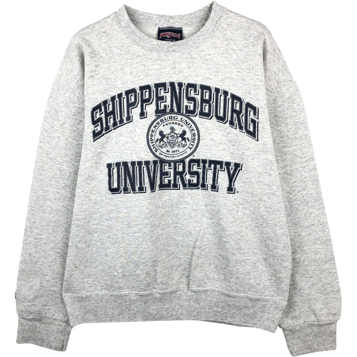 Vintage 90'S Jansport triple print college sweatshirt, made in the USA, men's size L cotton gray type Vintage Second Hand