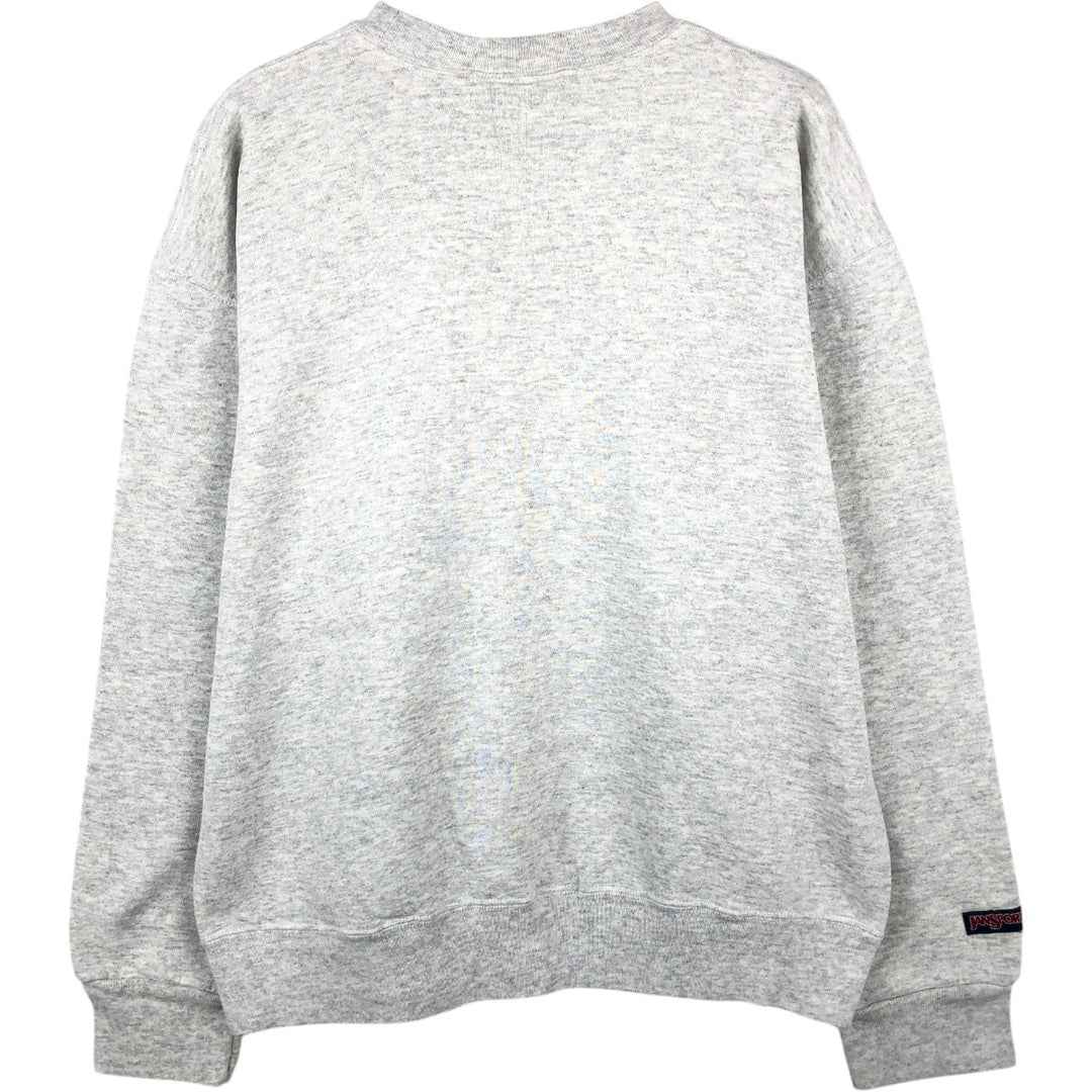 Vintage 90'S Jansport triple print college sweatshirt, made in the USA, men's size L cotton gray type Vintage Second Hand