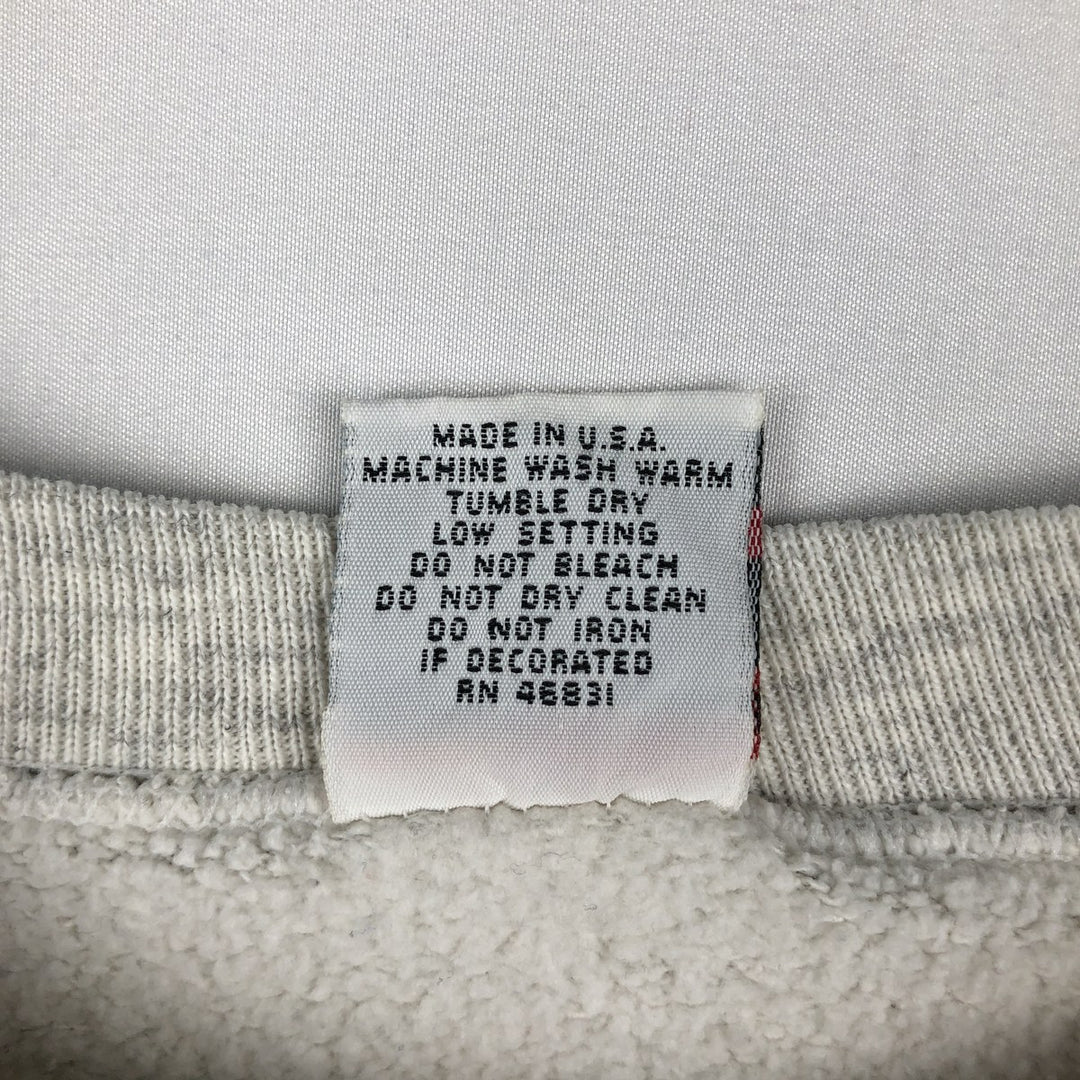 80s-90'S SIGNAL College Character Sweatshirt, Made in USA, Men's Size L (Equivalent), Vintage cotton gray type Vintage Second Hand