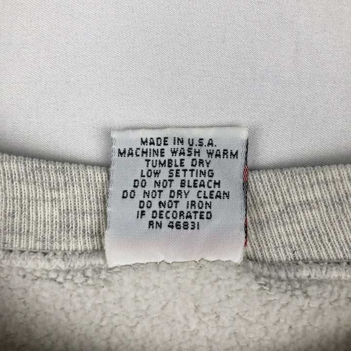 80s-90'S SIGNAL College Character Sweatshirt, Made in USA, Men's Size L (Equivalent), Vintage cotton gray type Vintage Second Hand