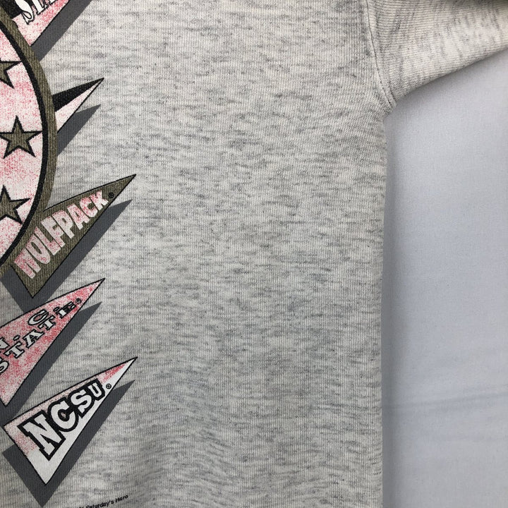 80s-90'S SIGNAL College Character Sweatshirt, Made in USA, Men's Size L (Equivalent), Vintage cotton gray type Vintage Second Hand