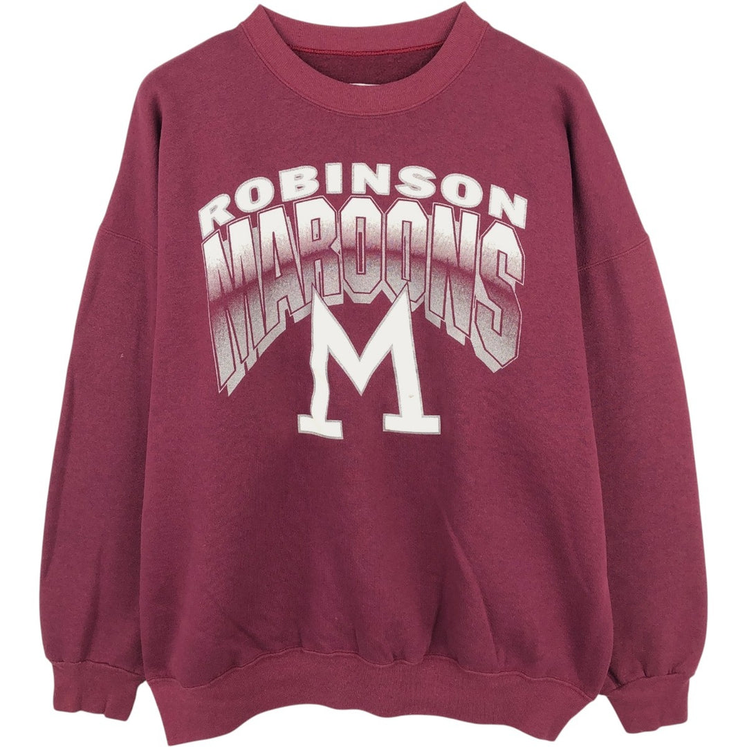 90'S Dodger College Sweatshirt, Made in USA, Men's XL equivalent, Vintage cotton burgundy type Vintage Second Hand