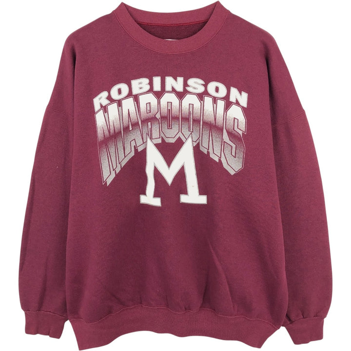 90'S Dodger College Sweatshirt, Made in USA, Men's XL equivalent, Vintage cotton burgundy type Vintage Second Hand