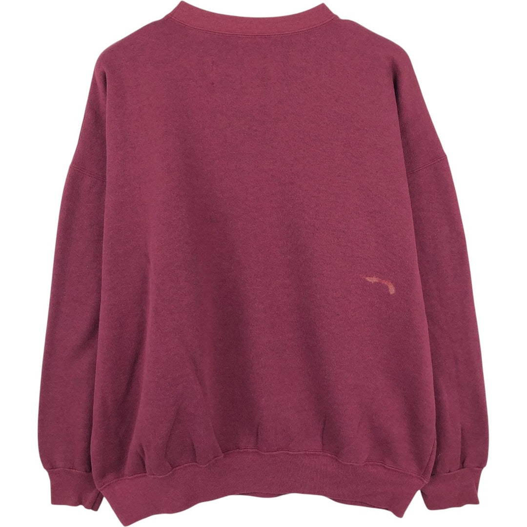 90'S Dodger College Sweatshirt, Made in USA, Men's XL equivalent, Vintage cotton burgundy type Vintage Second Hand