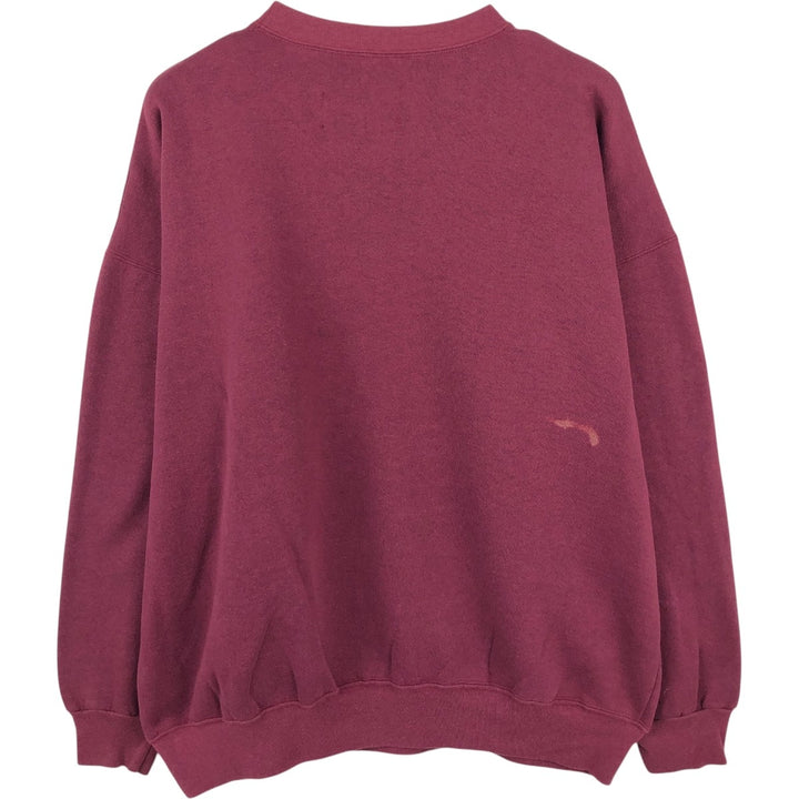 90'S Dodger College Sweatshirt, Made in USA, Men's XL equivalent, Vintage cotton burgundy type Vintage Second Hand