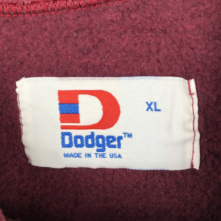 90'S Dodger College Sweatshirt, Made in USA, Men's XL equivalent, Vintage cotton burgundy type Vintage Second Hand