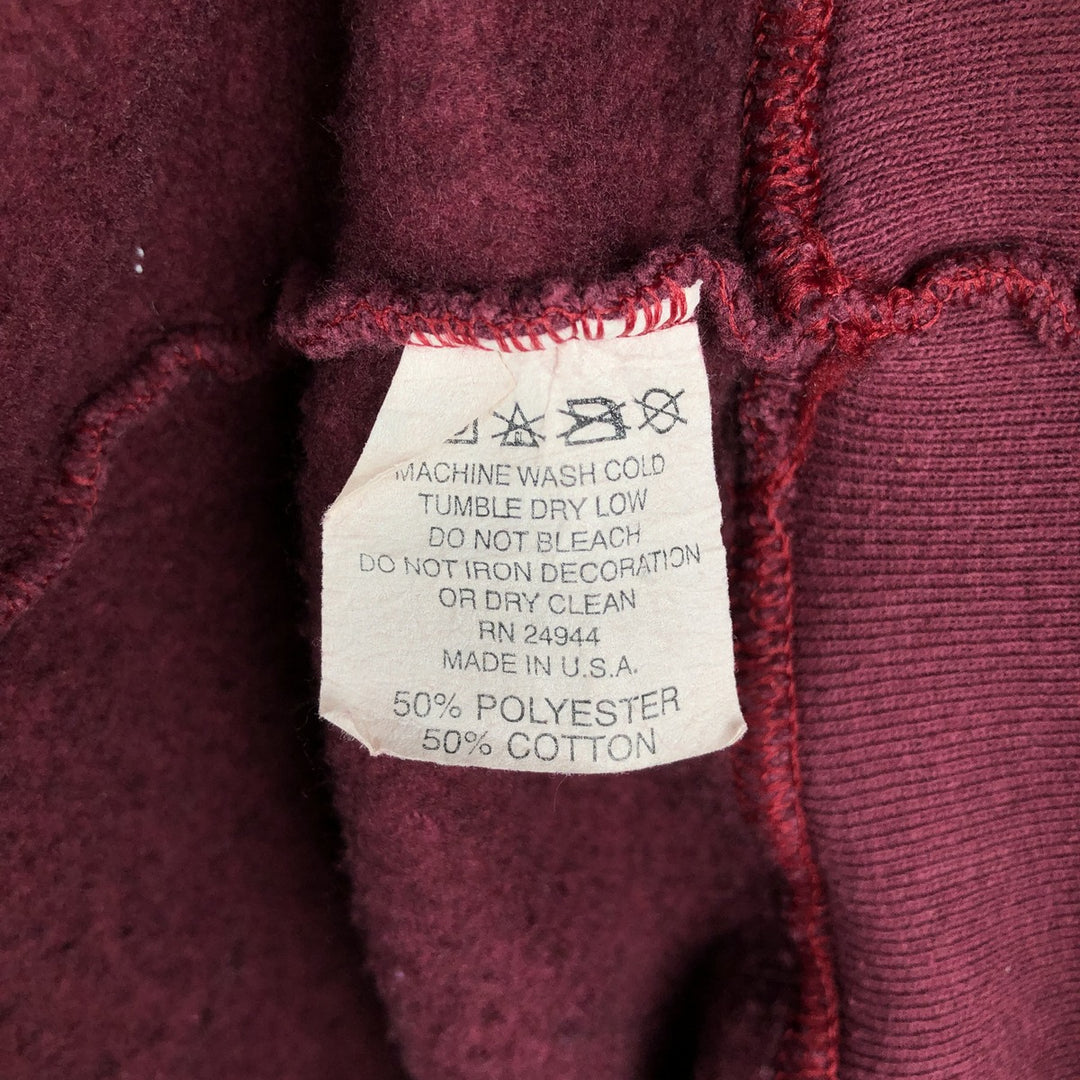 90'S Dodger College Sweatshirt, Made in USA, Men's XL equivalent, Vintage cotton burgundy type Vintage Second Hand