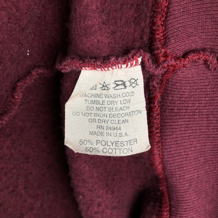 90'S Dodger College Sweatshirt, Made in USA, Men's XL equivalent, Vintage cotton burgundy type Vintage Second Hand