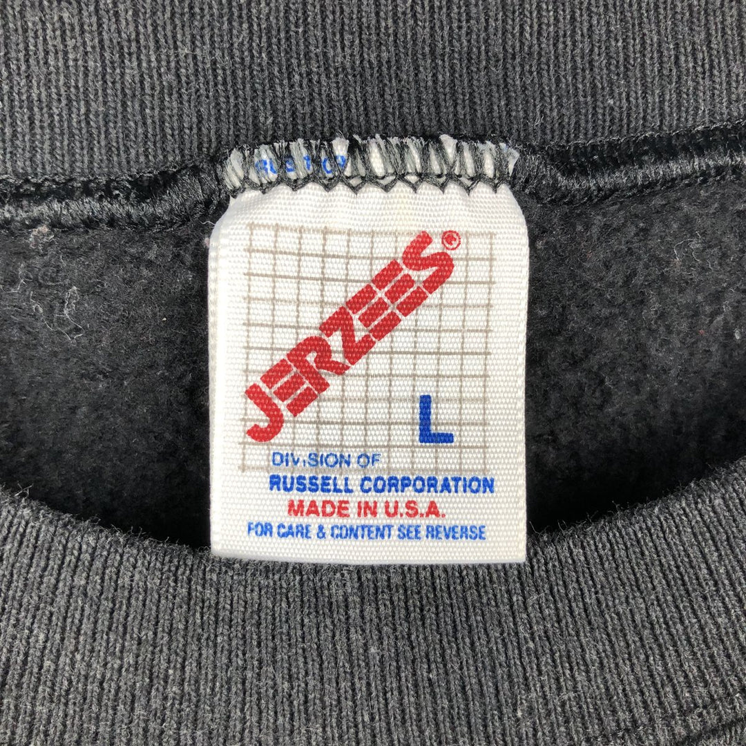 Vintage 90'S Jerzees college sweatshirt, made in the USA, size L, men's cotton navy blue type Vintage Second Hand