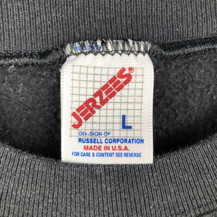 Vintage 90'S Jerzees college sweatshirt, made in the USA, size L, men's cotton navy blue type Vintage Second Hand