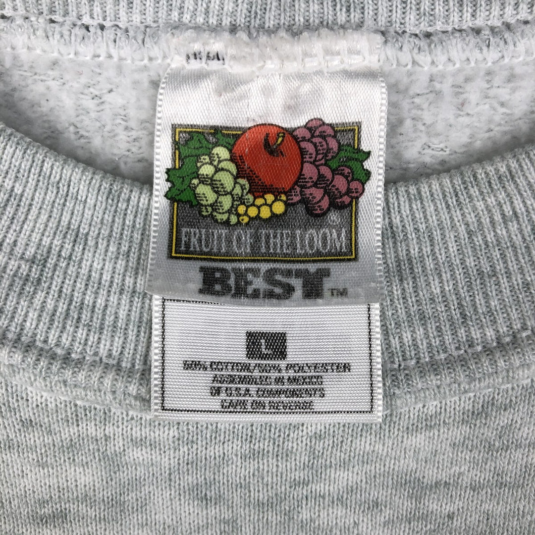 2000'S Fruit of the Loom BEST MICHIGAN University of Michigan College Sweatshirt (Men's Size L) cotton gray type Vintage Second Hand