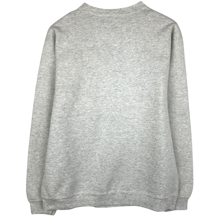 2000'S Fruit of the Loom SUPER cotton 3-print college sweatshirt (Men's size M equivalent) cotton gray type Vintage Second Hand