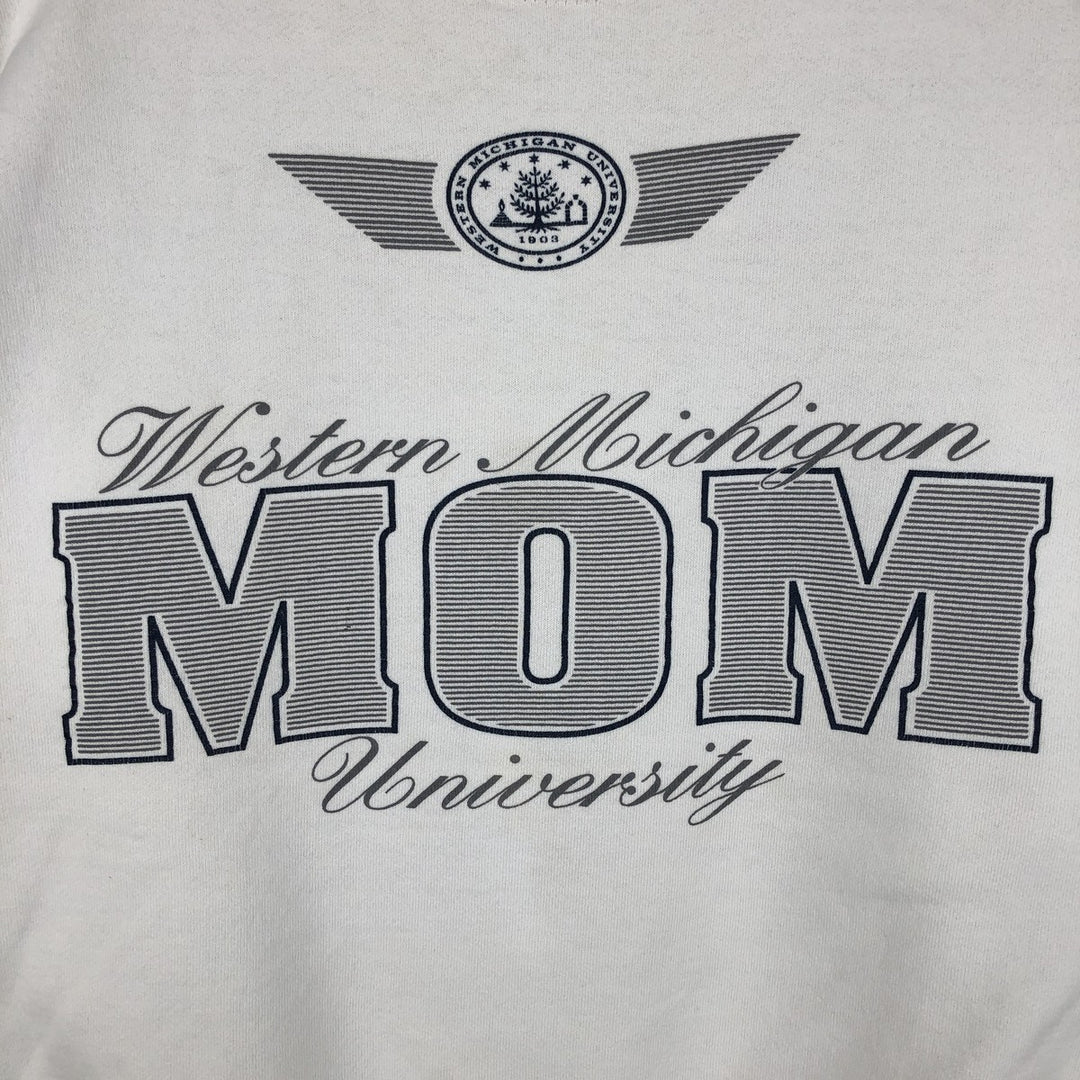 BEEZIL Print College Sweatshirt (Men's XL equivalent) polyester white type Vintage Second Hand