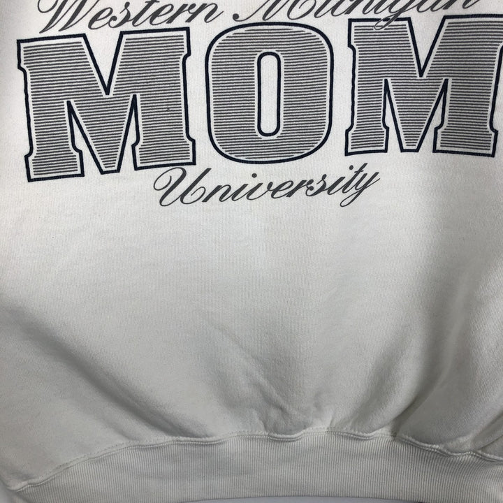 BEEZIL Print College Sweatshirt (Men's XL equivalent) polyester white type Vintage Second Hand
