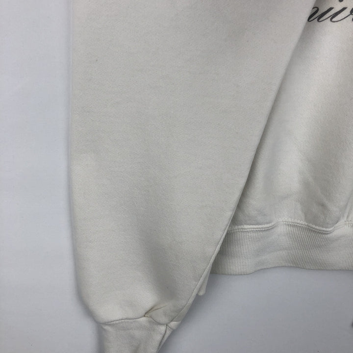 BEEZIL Print College Sweatshirt (Men's XL equivalent) polyester white type Vintage Second Hand
