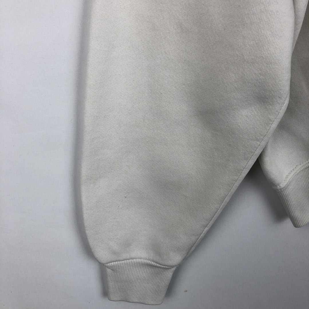 BEEZIL Print College Sweatshirt (Men's XL equivalent) polyester white type Vintage Second Hand