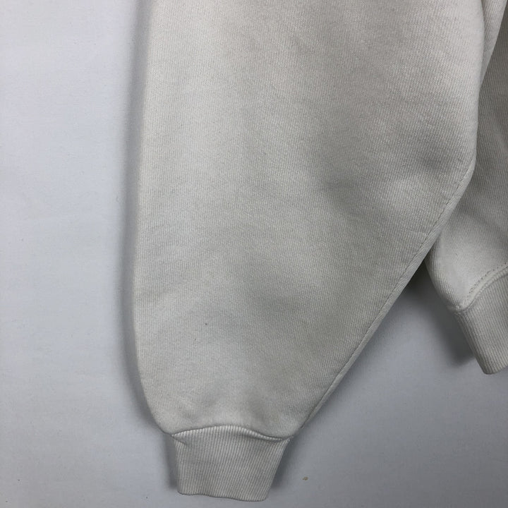 BEEZIL Print College Sweatshirt (Men's XL equivalent) polyester white type Vintage Second Hand