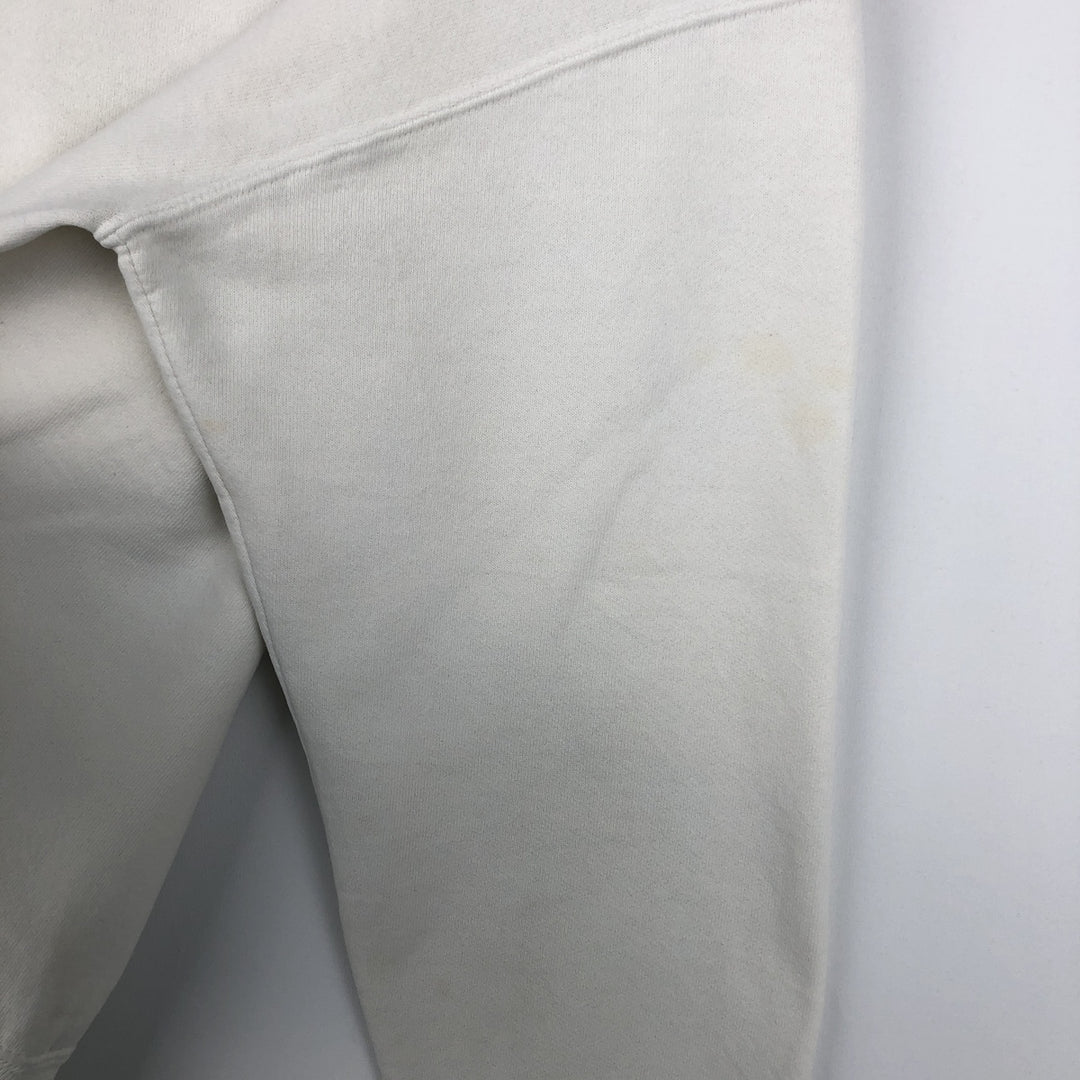 BEEZIL Print College Sweatshirt (Men's XL equivalent) polyester white type Vintage Second Hand