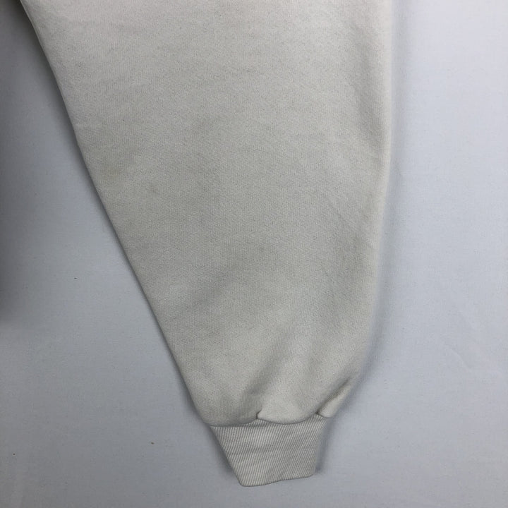 BEEZIL Print College Sweatshirt (Men's XL equivalent) polyester white type Vintage Second Hand