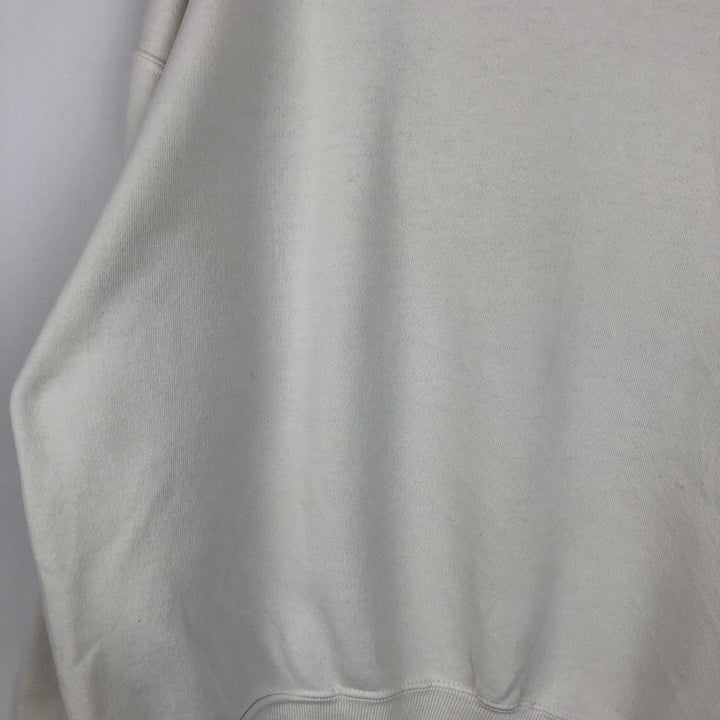 BEEZIL Print College Sweatshirt (Men's XL equivalent) polyester white type Vintage Second Hand