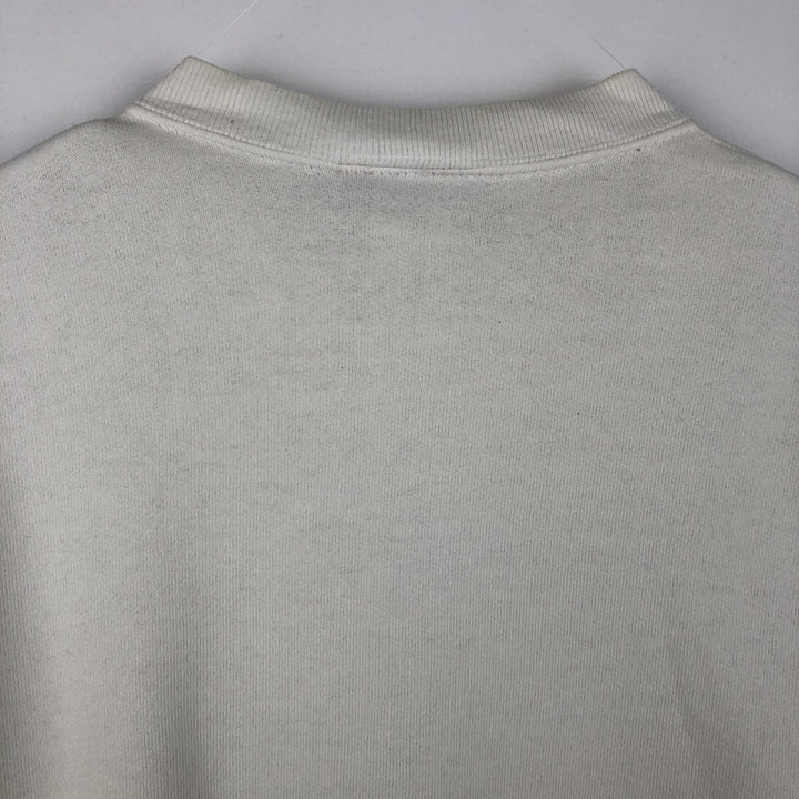 BEEZIL Print College Sweatshirt (Men's XL equivalent) polyester white type Vintage Second Hand