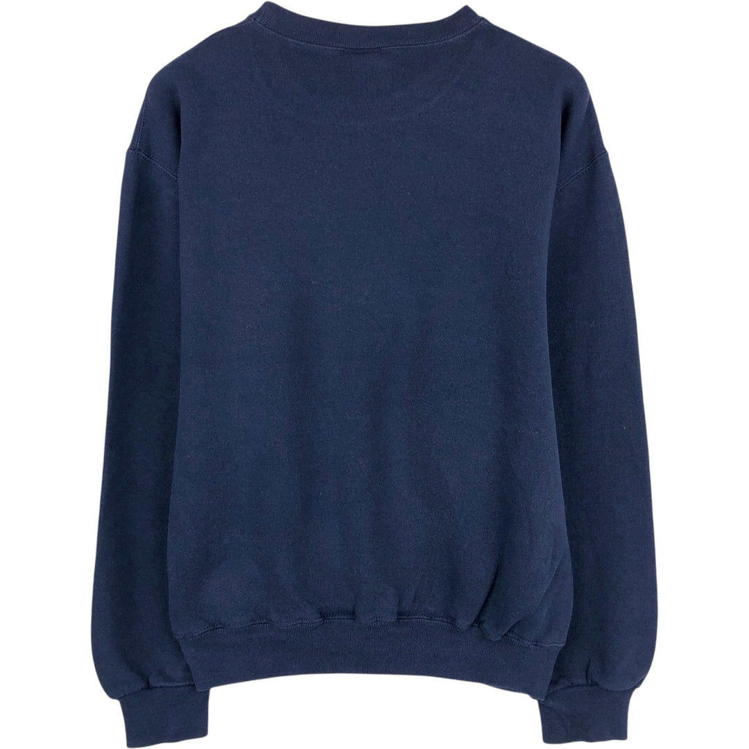 90'S Russell College Sweatshirt/Trainer Vintage cotton navy blue type Vintage Second Hand