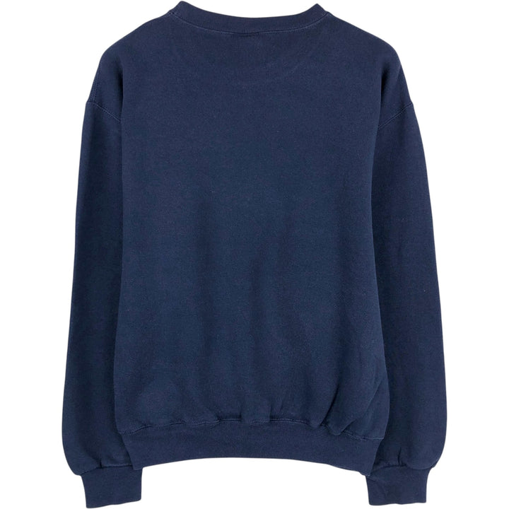 90'S Russell College Sweatshirt/Trainer Vintage cotton navy blue type Vintage Second Hand