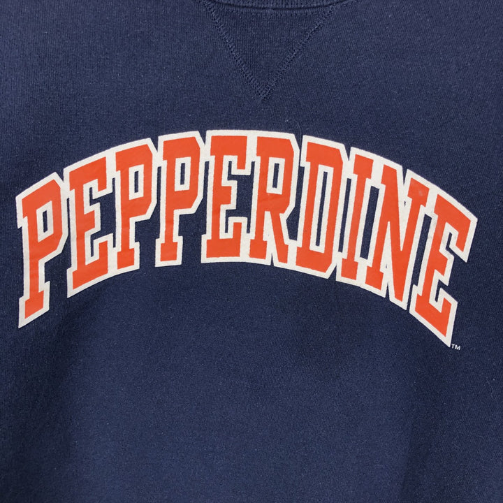 90'S Russell College Sweatshirt/Trainer Vintage cotton navy blue type Vintage Second Hand