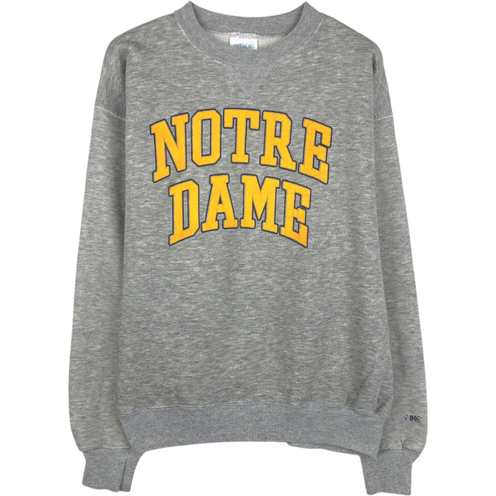 90'S BIKE NOTRE DAME University of Notre Dame College Sweatshirt, Men's Size L (approx.), Vintage acrylic gray type Vintage Second Hand