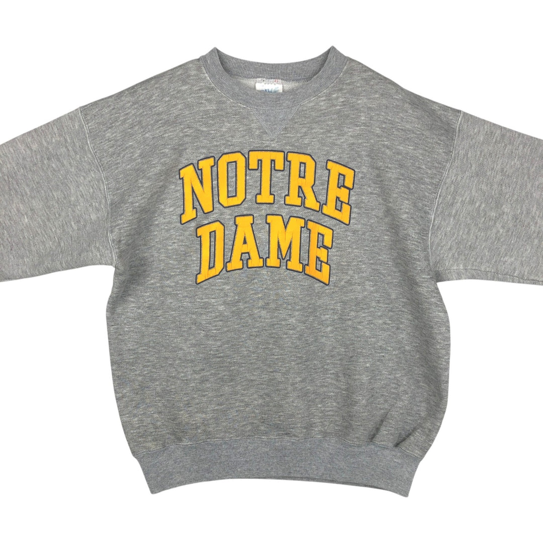 90'S BIKE NOTRE DAME University of Notre Dame College Sweatshirt, Men's Size L (approx.), Vintage acrylic gray type Vintage Second Hand