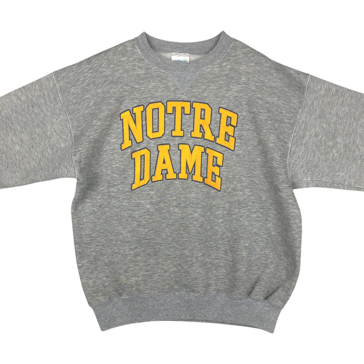 90'S BIKE NOTRE DAME University of Notre Dame College Sweatshirt, Men's Size L (approx.), Vintage acrylic gray type Vintage Second Hand