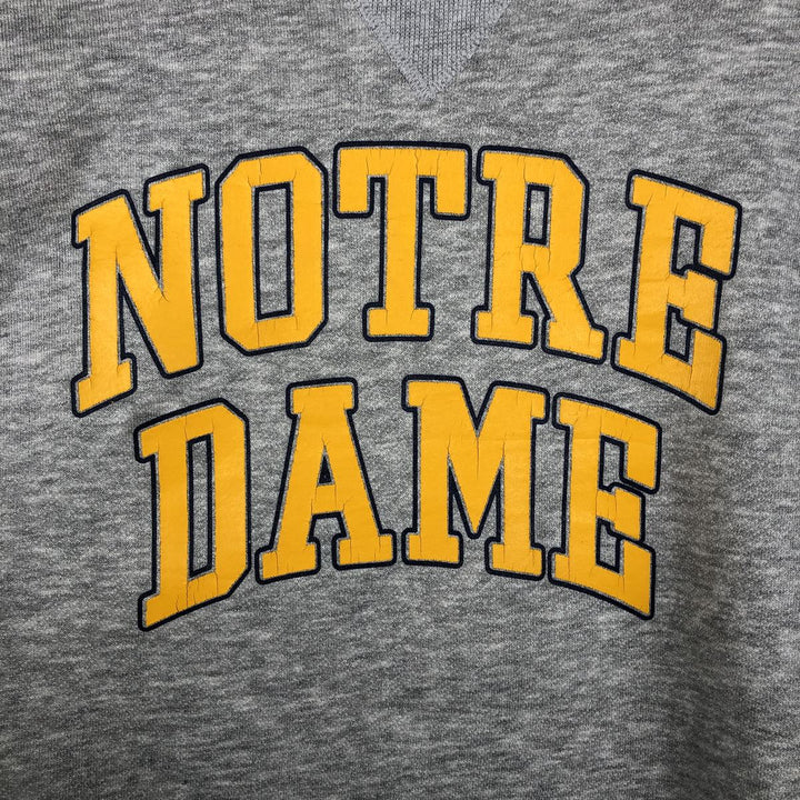 90'S BIKE NOTRE DAME University of Notre Dame College Sweatshirt, Men's Size L (approx.), Vintage acrylic gray type Vintage Second Hand