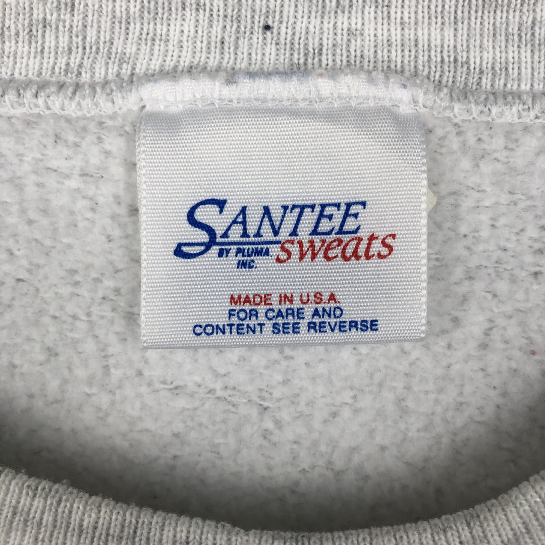 SANTEE sweats OHIO STATE Ohio State University College Sweatshirt, Made in USA, Men's XXL equivalent. cotton gray type Vintage Second Hand