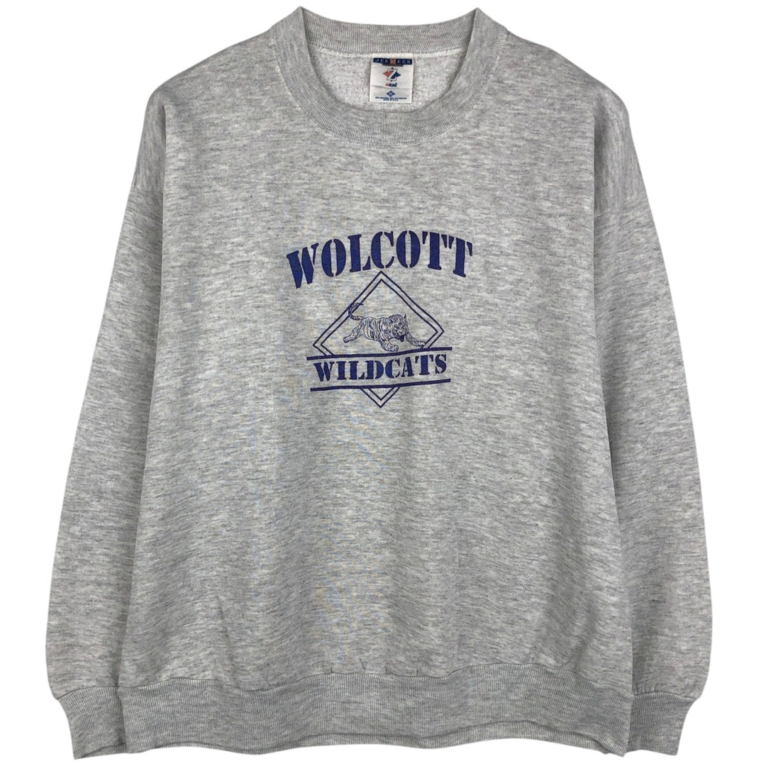 Vintage 90'S Jerzees college sweatshirt, made in the USA, men's size XL cotton gray type Vintage Second Hand
