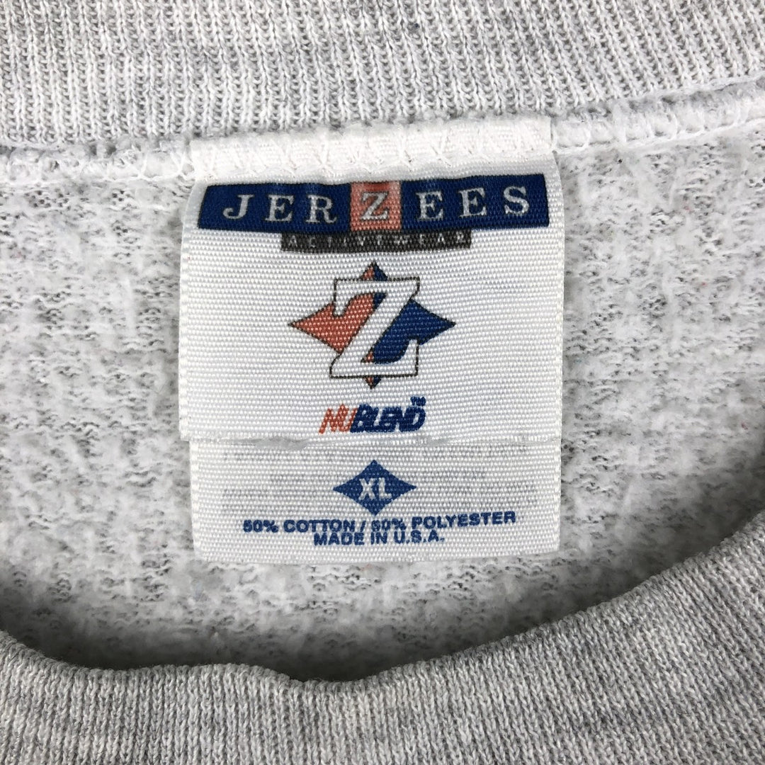 Vintage 90'S Jerzees college sweatshirt, made in the USA, men's size XL cotton gray type Vintage Second Hand