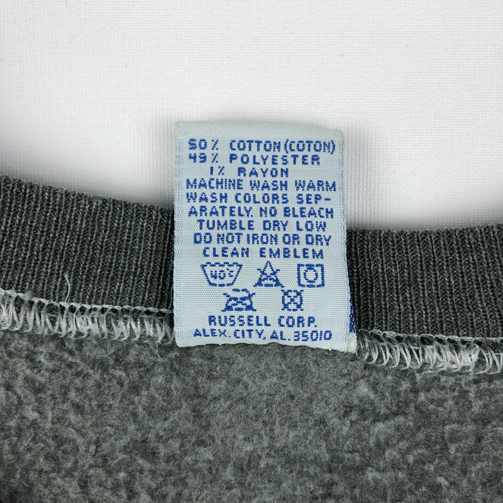 90'S Russell College Sweatshirt, Made in USA, Men's XL, Vintage cotton Khaki type Vintage Second Hand