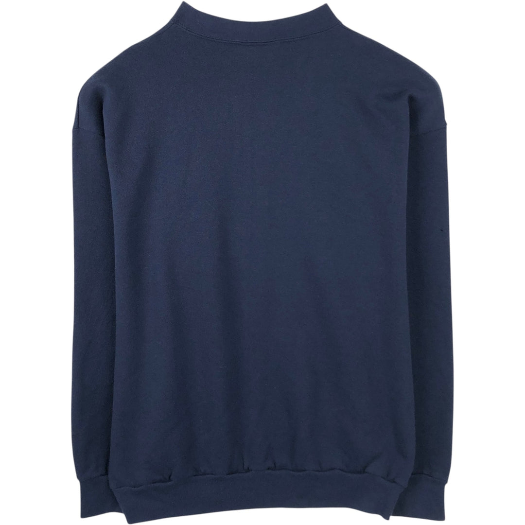 Velva Sheen College Sweatshirt, Made in USA, Men's Size L (approx.) cotton navy blue type Vintage Second Hand