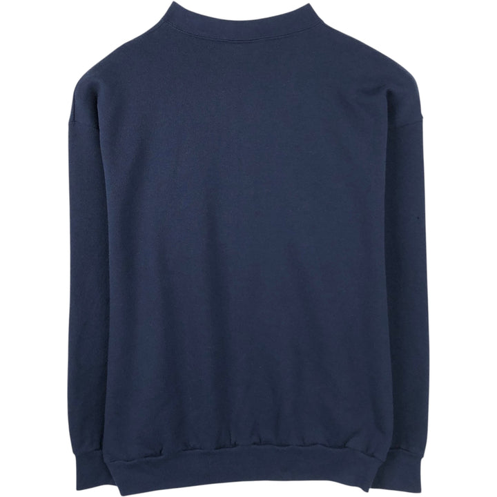 Velva Sheen College Sweatshirt, Made in USA, Men's Size L (approx.) cotton navy blue type Vintage Second Hand