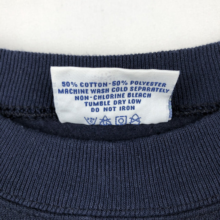 Velva Sheen College Sweatshirt, Made in USA, Men's Size L (approx.) cotton navy blue type Vintage Second Hand