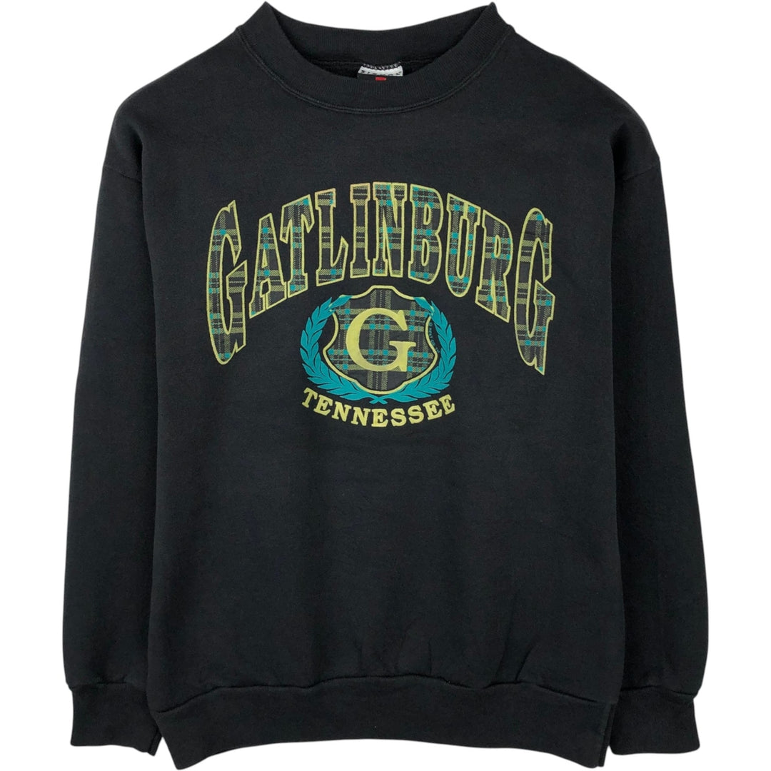 90'S SIGNAL SPORTS College Sweatshirt, Made in USA, Men's Size L (Equivalent), Vintage cotton black type Vintage Second Hand