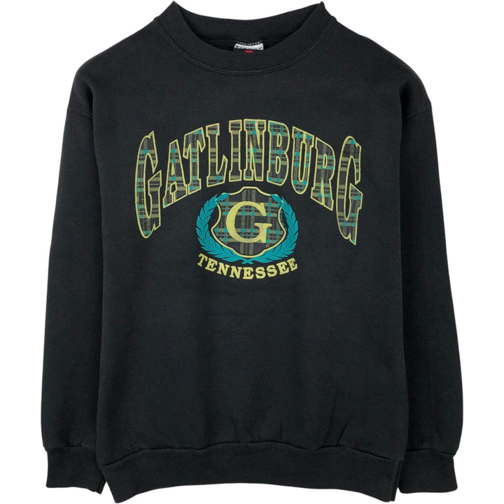 90'S SIGNAL SPORTS College Sweatshirt, Made in USA, Men's Size L (Equivalent), Vintage cotton black type Vintage Second Hand