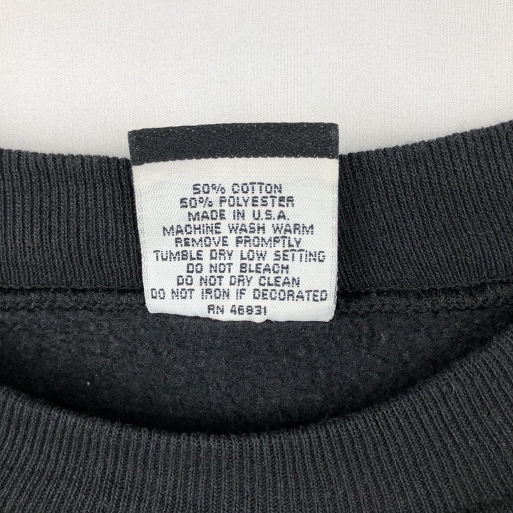 90'S SIGNAL SPORTS College Sweatshirt, Made in USA, Men's Size L (Equivalent), Vintage cotton black type Vintage Second Hand