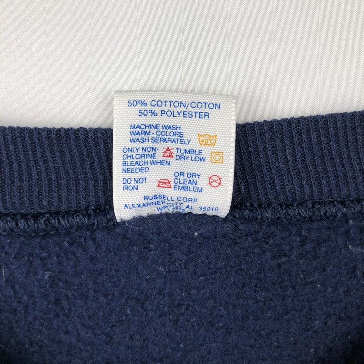 80s-90'S Jerzees SUPER SWEATS College Sweatshirt, Made in USA, Men's Size L (Equivalent), Vintage cotton navy blue type Vintage Second Hand