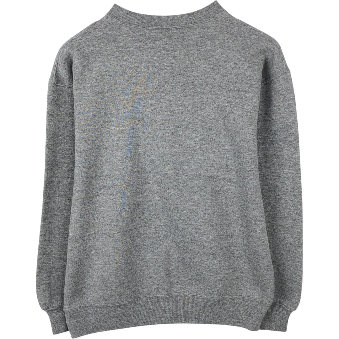 90'S Russell College Sweatshirt, Made in USA, Men's L, Vintage polyester gray type Vintage Second Hand