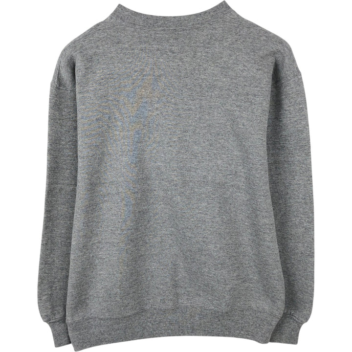 90'S Russell College Sweatshirt, Made in USA, Men's L, Vintage polyester gray type Vintage Second Hand