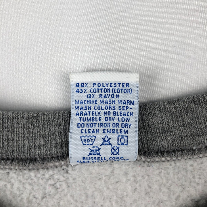 90'S Russell College Sweatshirt, Made in USA, Men's L, Vintage polyester gray type Vintage Second Hand