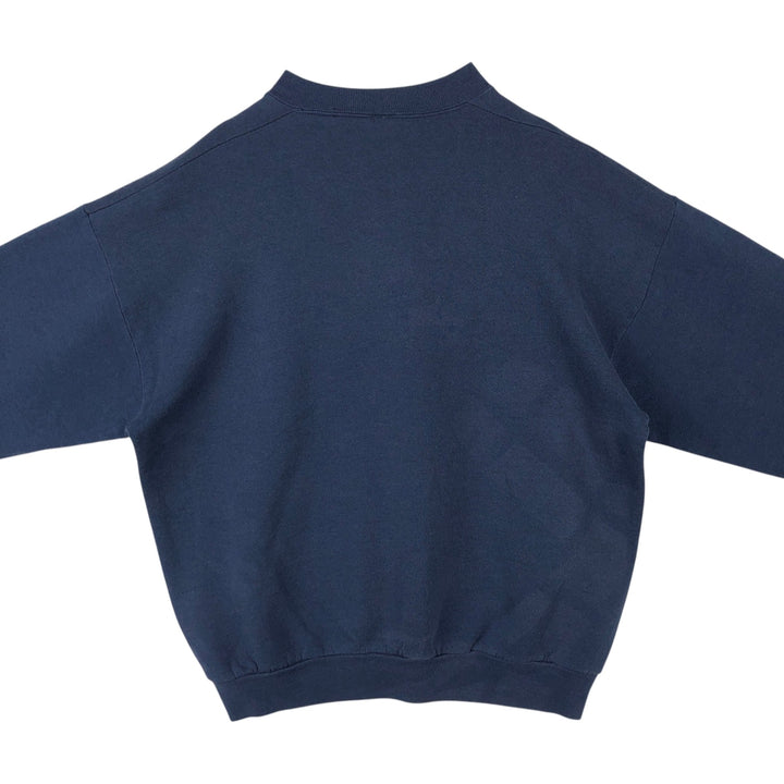 90'S Fruit of the Loom University of Wisconsin College Sweatshirt, Men's Size XL (Equivalent), Vintage unclear navy blue type Vintage Second Hand