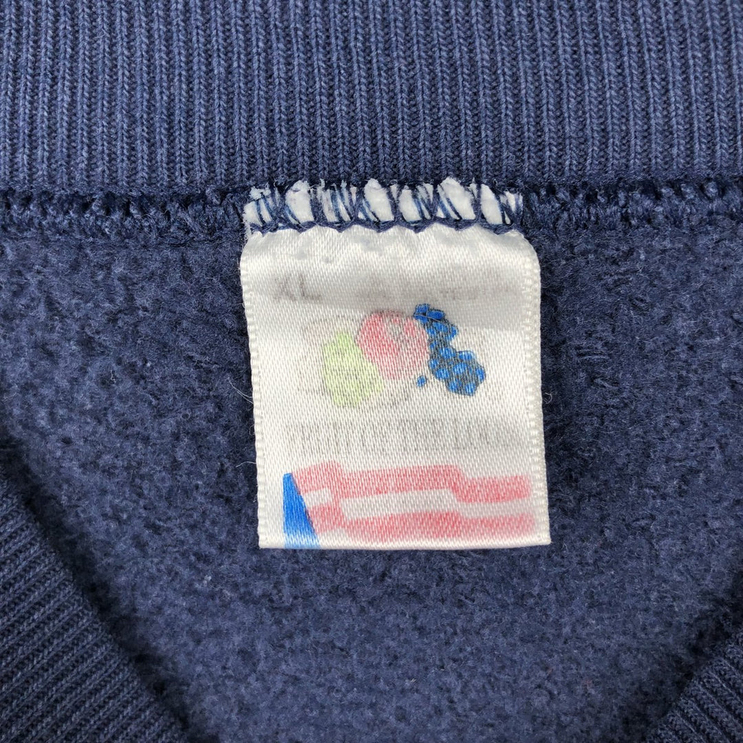 90'S Fruit of the Loom University of Wisconsin College Sweatshirt, Men's Size XL (Equivalent), Vintage unclear navy blue type Vintage Second Hand